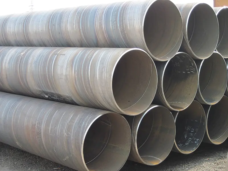 Packaging method of anti-corrosion spiral steel pipe