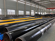 What are the main characteristics of large-diameter internally and externally coated steel pipes for fire protection and water supply