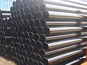 Preliminary treatment and use of straight seam steel pipes