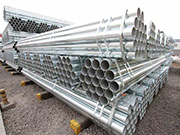 Detail of internal and external hot-dip galvanized steel pipes