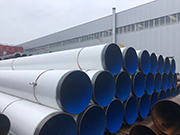 Large diameter flange connection plastic coated steel pipe